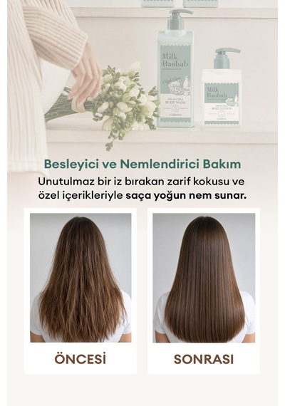 Kuru Saçlara Özel Yoğun Nemlendirici Şampuan Mılk Baobab High Cera Shampoo Verbena