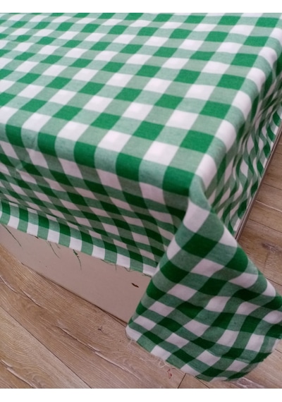 Hayat Home Yeşil Kareli Desen Mutfak Masa Örtüsü Sofra Örtüsü