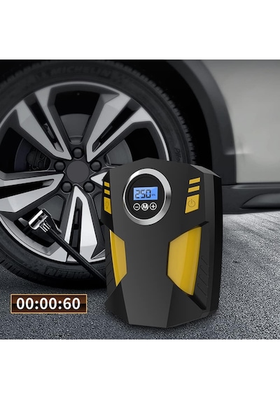 Hallow-dijital Lastik Şişirme 12v Dc Taşınabilir Hava Kompresörü