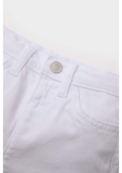 Defacto Beyaz Jean Şort Erkek Bebek C2286A524SM Beyaz