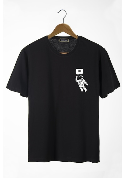Erkek Siyah Astronot Önü Baskılı Bisiklet Yaka Oversize Rahat Kalıp Basic T-shirt 22y-3400761-3 Siyah Erkek Siyah Astronot Önü Baskılı Bisiklet Yaka Oversize Rahat Kalıp Basic T-shirt 22y-3400761-3 Siyah