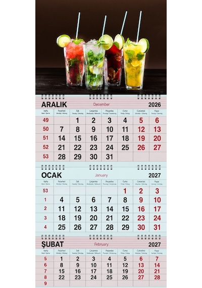 2027 Yılı Gemici Takvimi-cocatails