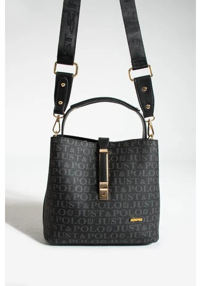 Just Polo Kadın Günlük Kullanıma Uygun Uzun Askılı Şık El & Omuz Çantası Shoulder Bag Siyah