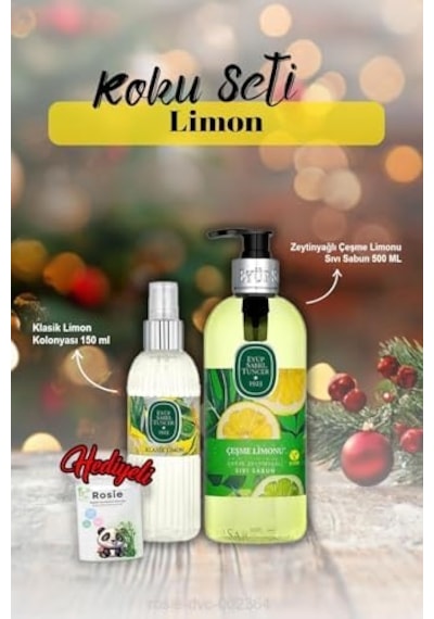 Kolonya 150 Ml, Sıvı Sabun 500 Ml Çeşme Limonu Ve Rosie Hediye