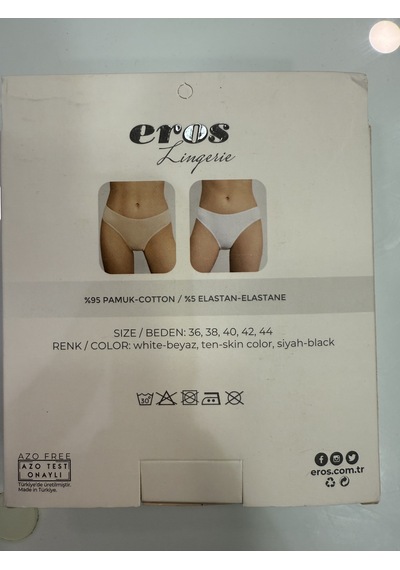 Büyük Beden 3lü Bato Slip Pamuklu Külot Çok Renkli