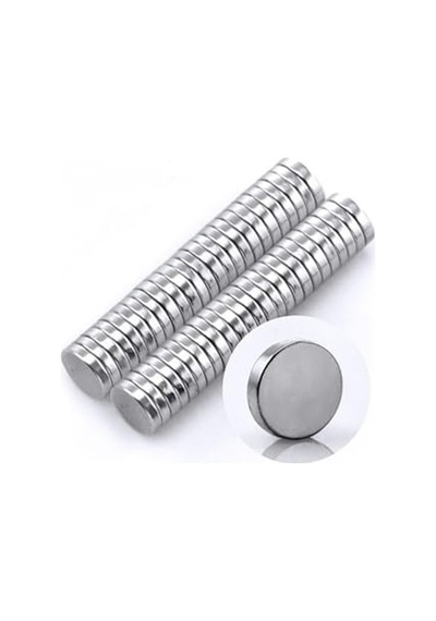 50 Adet 10mm X 2mm Neodyum Mıknatıs, Güçlü Manyetik Etki