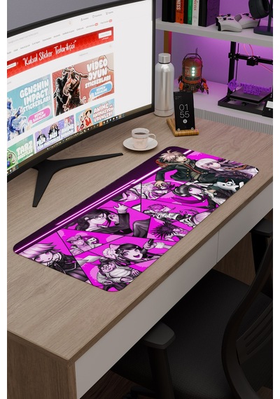 Danganronpa Kaymaz Dikişli Kauçuk Oyuncu Mousepad V2 - 70x30 Xl Gaming Mouse Pad Fare Altlığı