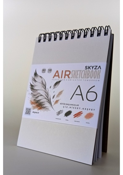 Skyza A6 Sketchbook 100 Gr/m² 160 Sayfa-80 Yp.sert Kapak Eskiz Defteri