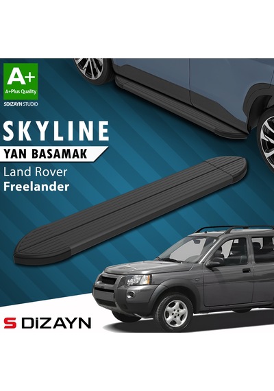 S-dizayn Land Rover Freelander Skyline Siyah Yan Basamak 163 Cm 1998-2006 A+ Kalite
