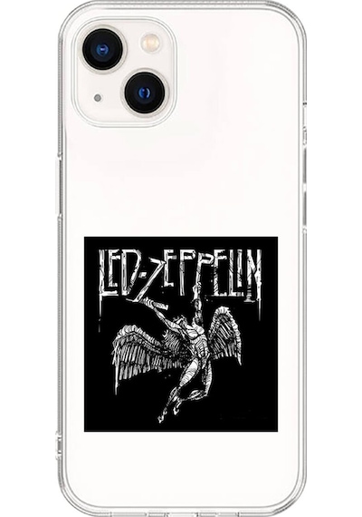 Apple Uyumlu iPhone 13 Mini Şeffaf Kılıf Led Zeppelin Tasarımlı