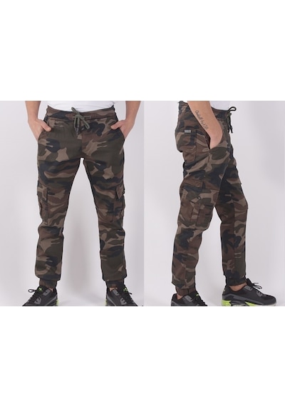 Bel-Paça Lastikli,Cepli Kamuflaj Pantolon-91000-1