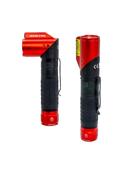 İzeltaş Pro Led Şarjlı Lazer Pointer/uv El Feneri 1000 Lm Kırmızı - Siyah