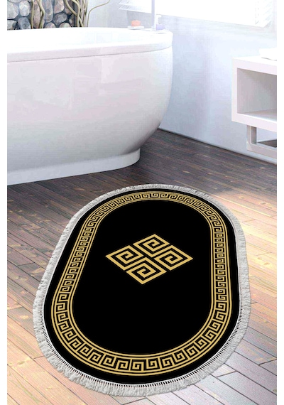 Eko Trend Djt Banyo Paspası Yıkanabilir Kaymaz Taban 656m Oval Modern Gold