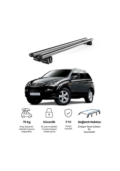 Pençe Ssangyong Kyron Ara Atkı 2005-2014 Uyumlu Gri Ara Atkı Port Bagaj Tavan Barı