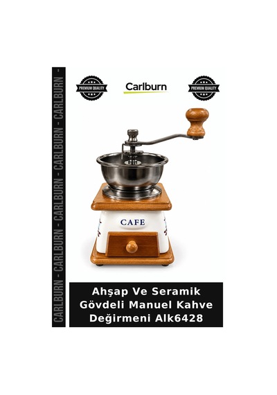 Özel Üretim Mutfak Hediye Ahşap Ve Seramik Gövdeli Manuel Kahve Değirmeni Alk6428 Çok Renkli