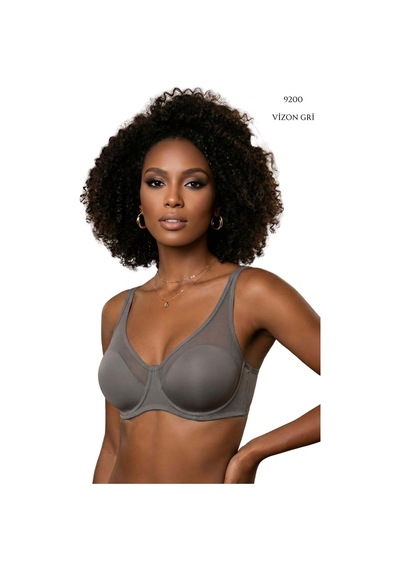 Le Jardin Tül Kaplı Soft C-cup Sütyen Kadın 9200 Gri - 903041159 Gri - 903041159 Gri