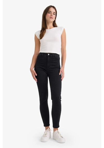Defacto Jegging Yüksek Bel Bilek Boy Dar Paça Basıc Jean Pantolon B7498AX24SP Antrasit