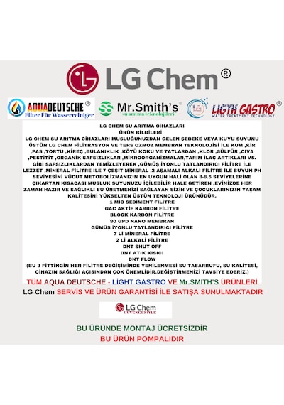 Lg Chem Cool Kırzsyh 8lt 5fl Pompalı Montajdahil Su Arıtma Cihazı