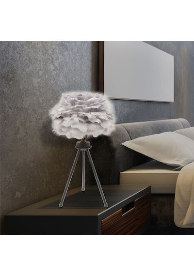 Belinay Siyah Tüylü Abajur Masa Lambası Modern Tasarım -yatak Odası-salon Abajur