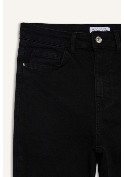 Defacto Rebeca Skinny Fit Normal Bel Bilek Boy Dar Paça Jean Pantolon C7610AX24AUNM40 Siyah