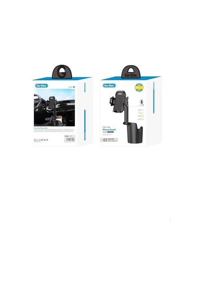 Go Des Gd-hd255 M-safe 360 Derece Dönebilen Bardaklık Tasarım Telefon Tutucu Siyah Siyah