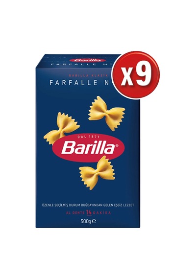 Barilla Farfalle - Mini Kelebek 9 x 500 G