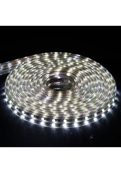 Triline 220V Fişli Silikonlu Beyaz Şerit Led 3 Çipli Smd 5050