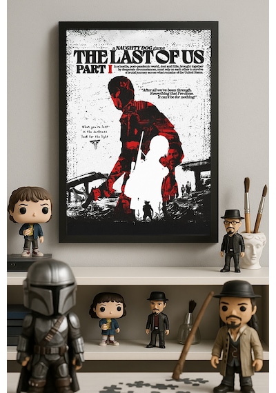 The Last Of Us Part I Siyah Ahşap Çerçeveli Poster, Dekoratif Oyun Duvar Tablosu