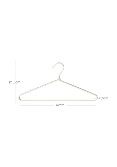 Ocean Home Textile 12'li Ekru Renk Kumaş Kaplı Metal Giysi Askısı 21.5 X 42 X 0.5 Cm Ekru