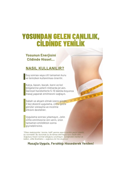 Yosun Özlü Ekstra Slim Jel Selülit & Çatlak Karşıtı, Bölgesel İncelme Ve Sıkılaştırıcı Etki
