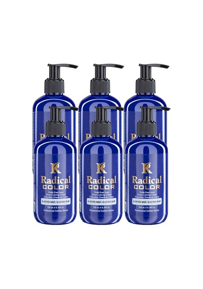 Radical Color New 25/electricblue Amonyaksız Su Bazlı Saç Boyası 250 Ml 6 Adet Elektrik Mavi