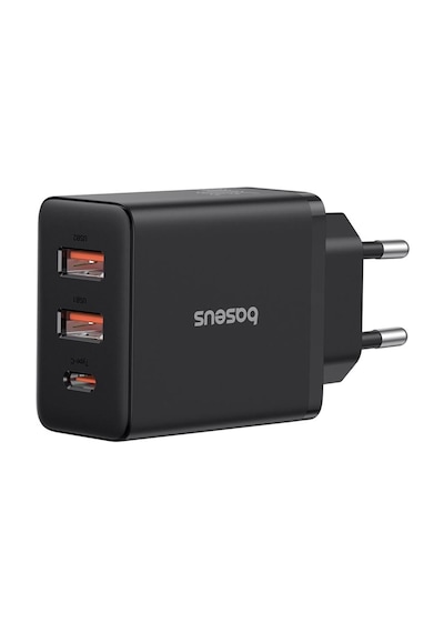 Baseus Cube CC-XFK30UE-U 2U+C 30 W Hızlı Şarj Cihazı Siyah