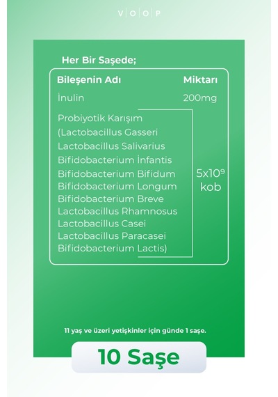 Probiyotik Mikroorganizma İçeren Takviye Edici Gıda 10 Şase