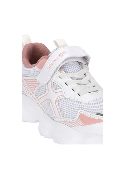 Slazenger Fast Track I Kız Çocuk Cırt Cırtlı Beyaz / Pembe Günlük Spor Ayakkabısı Beyaz - Pembe