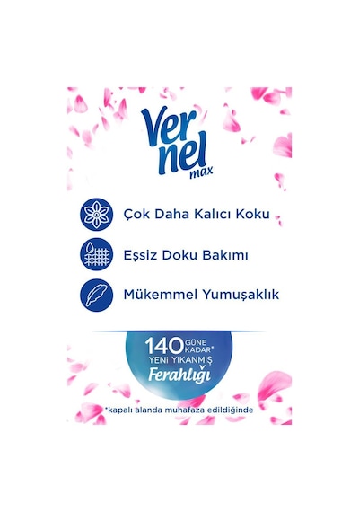 Vernel Max Konsantre Çamaşır Yumuşatıcısı Taze Gül 4 x 1440 ML