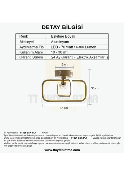 Tt321-esk-plf Tt Nazar Modeli Eskitme Boyalı 3 Renk Modüllü Avize Eskitme