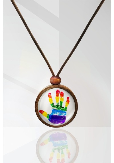 Lgbt Ahşap Kolye N11.28519 Beyaz