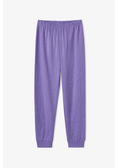 Penti Kız Çocuk Lila Capyparty Pamuklu Uzun Kollu 2li Pijama Takımı