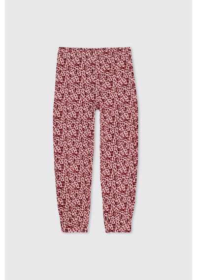 Panço Kız Çocuk Çiçek Desenli Pijama Takımı Pembe