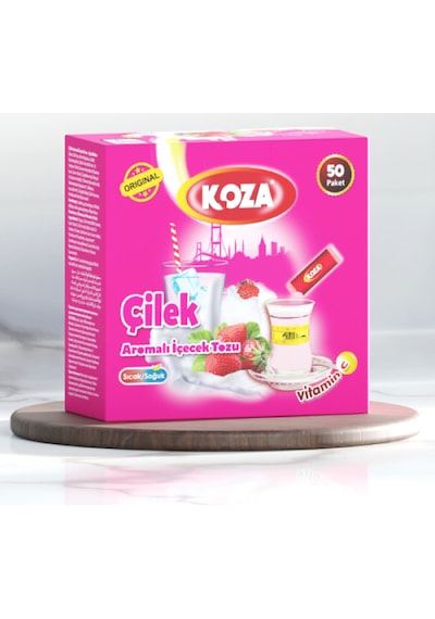 Koza Tek İçimlik Çilek Aromalı Toz İçecek 50'li Diğer