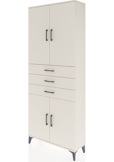 Arges Dolap 4 Raflı 3 Çekmeceli 4 Kapaklı 88x30x221 Aytaşı-ay... Aytaşı