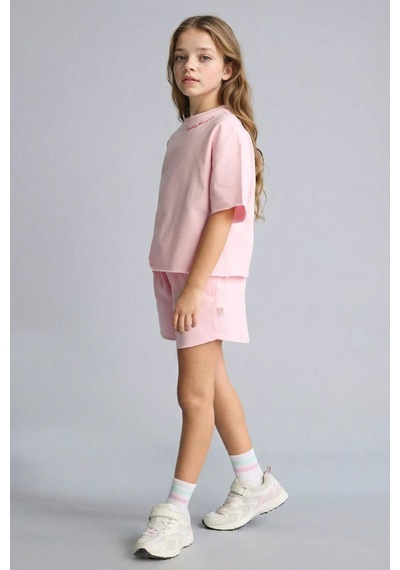 Defacto Sweatshirt Kumaşı 2li Takım Kız Çocuk H5745a826smpn186 Pembe-pn186