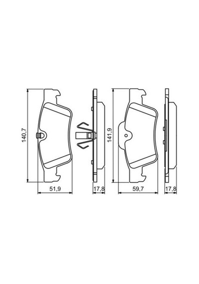 Mercedes Ml Serisi 164 Ml350 3.5 2005-2011 Bosch  Arka Balata Wva23923