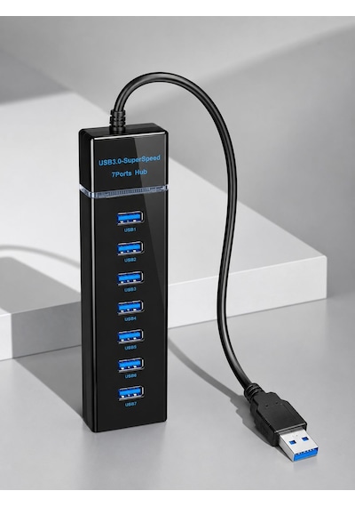 7 Port Usb 3.0 Çoklayıcı Hub 5gbps Veri Aktarım Adaptörü