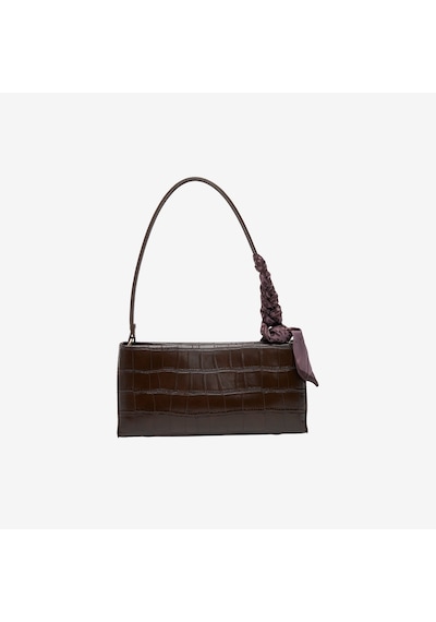 Kroko Kahve Omuz Çantası Kadın Sısley Sly 482 Sisley