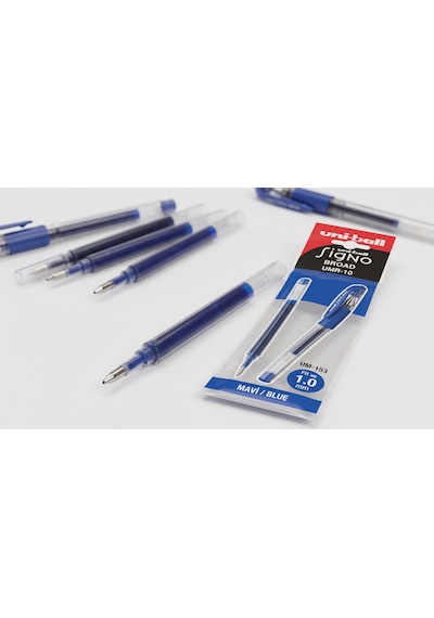 Uni-ball Signo Broad Umr-10 1.0 Mm Mavi Jel Kalem Yedeği - 12 Adet Toptan Paket