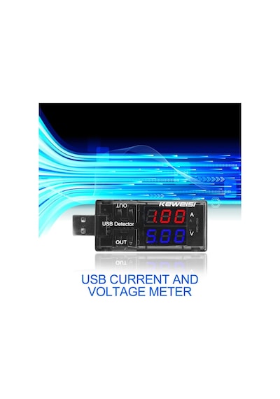 Çift Usb Çıkışlı Voltmetre Ampermetre Akım Voltaj Izleyici Şarj Kws-10va