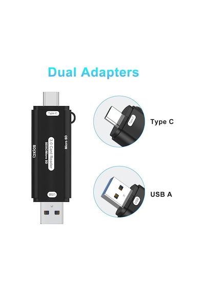 Micro Sd Kart Okuyucu Type C To Usb 3.0 Çevirici Otg 5 Gbps Hafıza Kartı Okuyucu Adaptör Micro