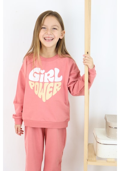 Miababy Girlpower Baskılı Takım Pudra