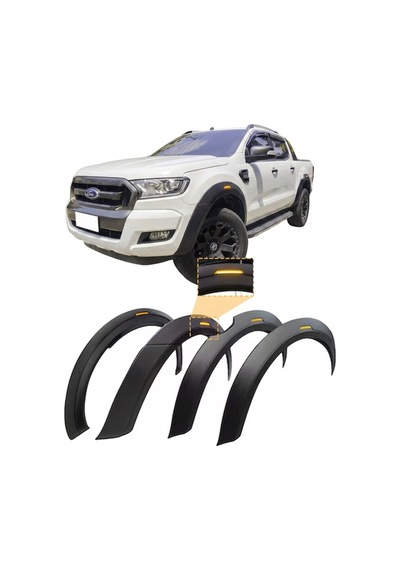 Ford Ranger T7 T8 Uyumlu Çamurluk Dodi K Kaplama Seti 6 Parça Reflektörlü İthal Ürün Sensörsüz